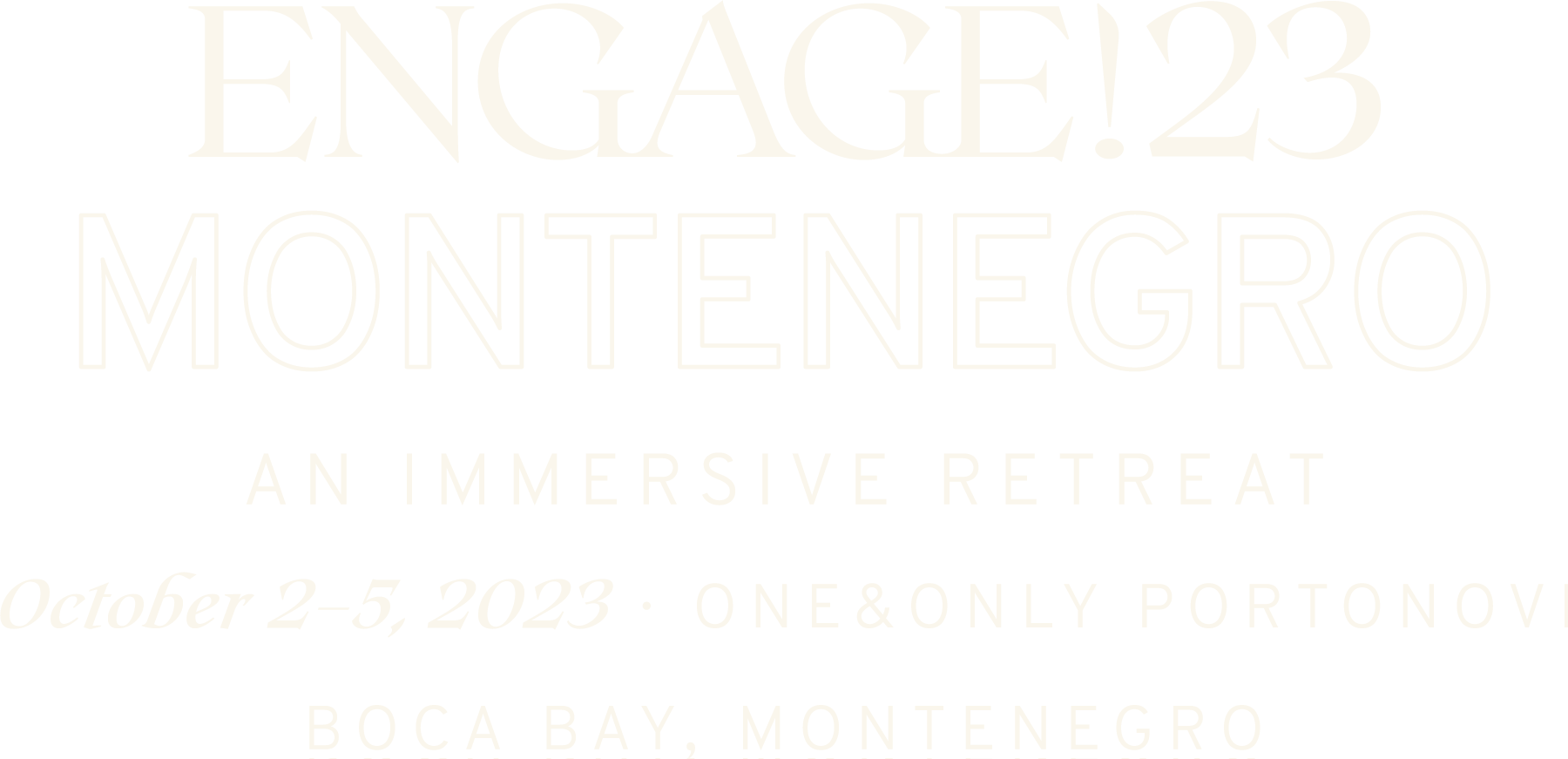 Engage!23 Montenegro logo
